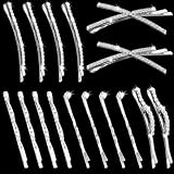 16 Pieces Silver Rhinestone Bobby Pins Set Delicate Decorative Fancy Crystal Hair Clips Shiny Fancy Metal Barrettes, I S X Shaped Diamond Hair Accessories for Women Ladies Girls Wedding Prom Party