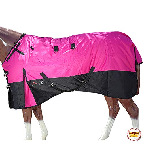 HILASON 75" 1200D Ripstop Waterproof Turnout Winter Horse Blanket Pink