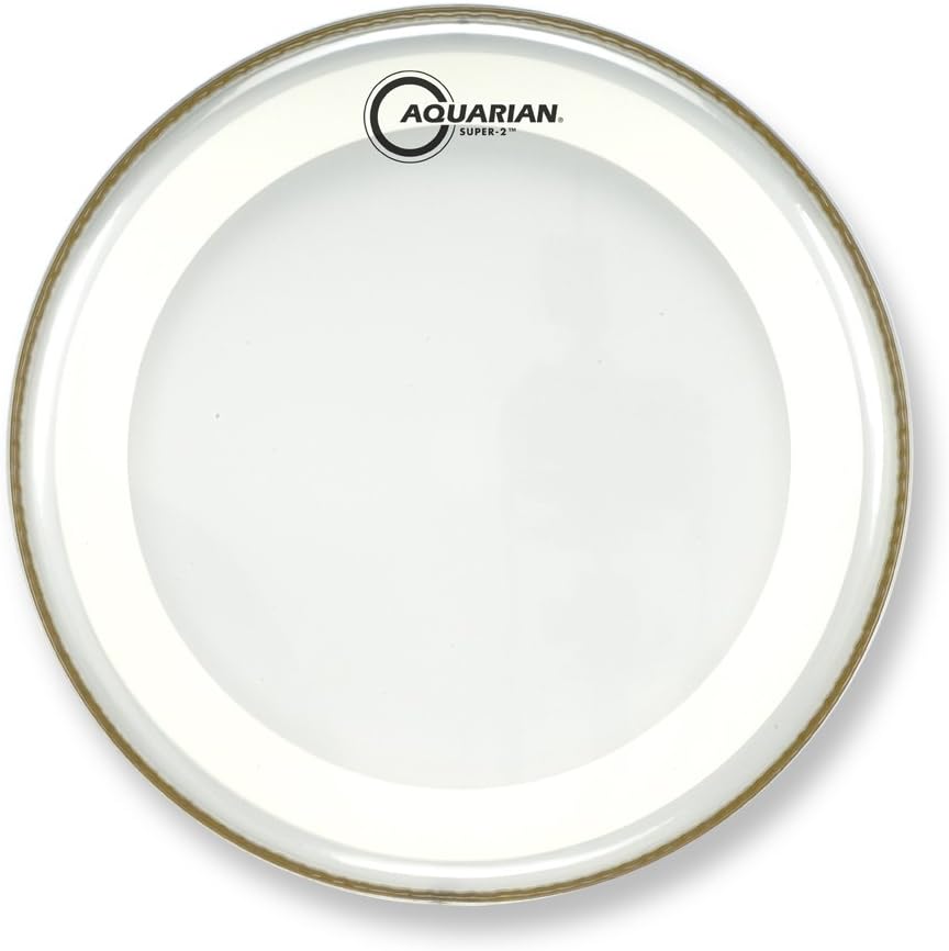 Parche Aquarian Super-2 Clear con Studio-X Ring 6 pulg miniatura 1