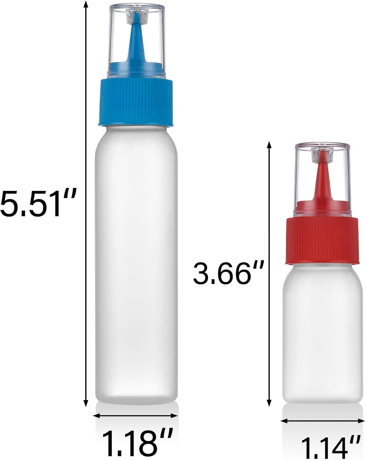 12pcs 1 oz and 3 oz Icing Bottles for Cake Writing Icing, Small Squeeze Bottles for Cookie Icing, Mini Condiment Squeeze Bottles for Cookie Decorating