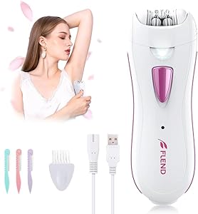 Facial Epilators for Women, Facial Hair Remover with LED Light, Mini Rechargeable Face Epilator Including Eyebrow Trimmer for Facial, Armpit, Bikini and Leg