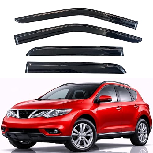 Image of KPY Rain Guards Fit for 2009-2014 Nissan Murano, Out-Channel Window Visors Vent Wind Deflectors 4PC, Car Accessories for 09-14 Murano