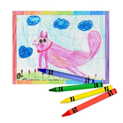 Hygloss 24 puzzles en blanco de 9 piezas cada uno, 5.5 x 4 pulgadas, rompecabezas para actividades de arte y manualidades miniatura 2