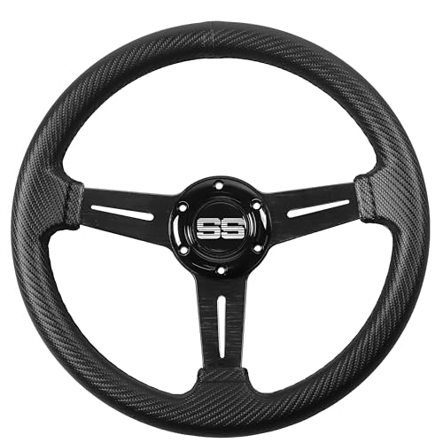 HENKOOLA Golf Cart Steering Wheel 13 inch Universal for Club Car DS Precedent Tempo EZGO RXV TXT Yamaha