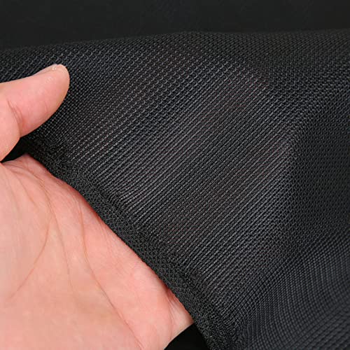 Tissu de grille de haut-parleur en polyester anti-poussière noir durable - 6