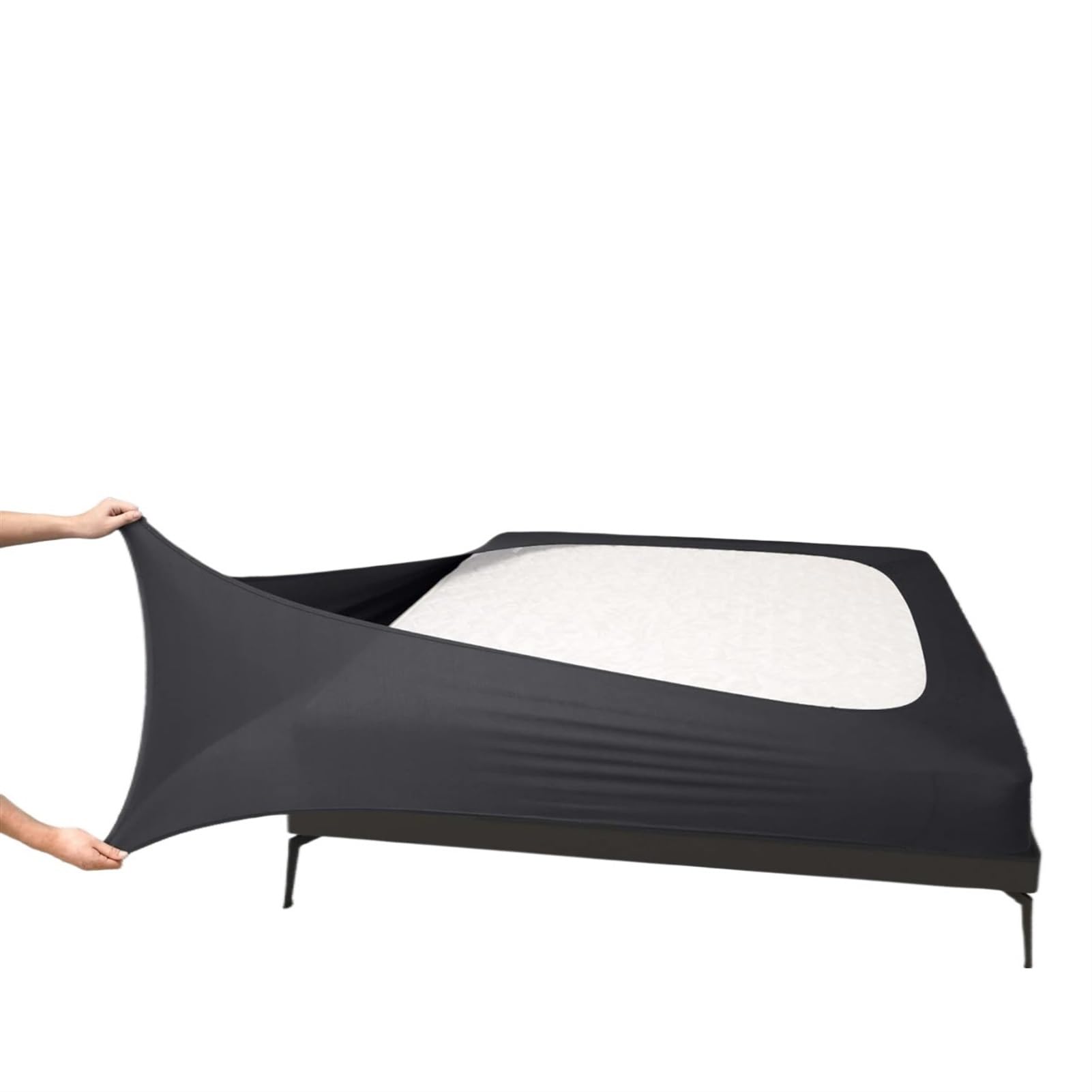 LPHFDCS Divan Base Cover Ingenious Box Spring Cover Queen Size-Jersey Knit & Stretchy Wrap Around 4 Sides Bed Skirt for Hotel & Home-Up to 12 Inch Height Bed Skirt(Dark Grey,Twin 39x75 inch)