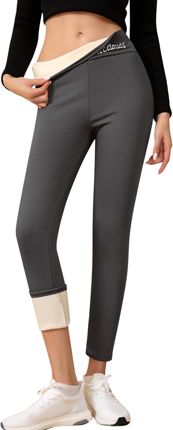 MOKBAY Thermo Leggings Damen - Gefütterte Fleece Hose Für Winter & Outdoor