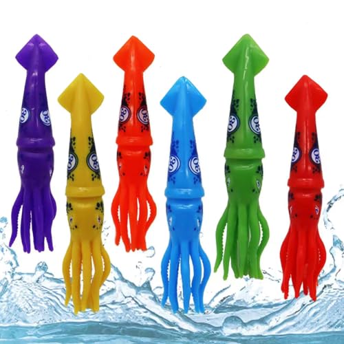 image for Haktoys Squids Dive & Swim Sinking Pool Toy Set for Kids: Practice Div