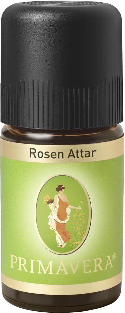 PRIMAVERA Ätherisches Öl Rosen Attar 5 ml - Aromaöl, Duftöl, Aromatherapie - harmonisierend, stimmungserhellend, stärkend, aphrodisierend - vegan
