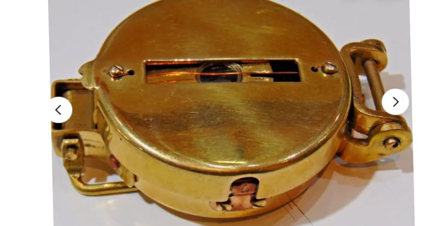 Brújula de bolsillo náutica de latón para camping con cuadrante solar, regalo para mamá/papá miniatura 2