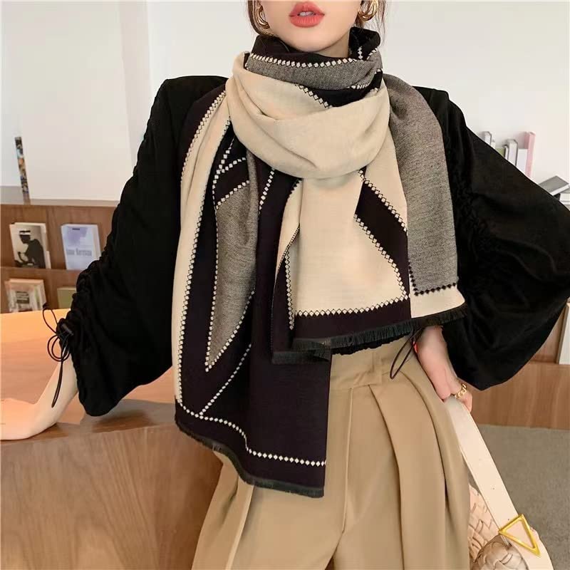iCuviy Large Soft Scarves Pashmina Shawls & Wraps for Women Cashmere Feel Women's Scarves - Image 6