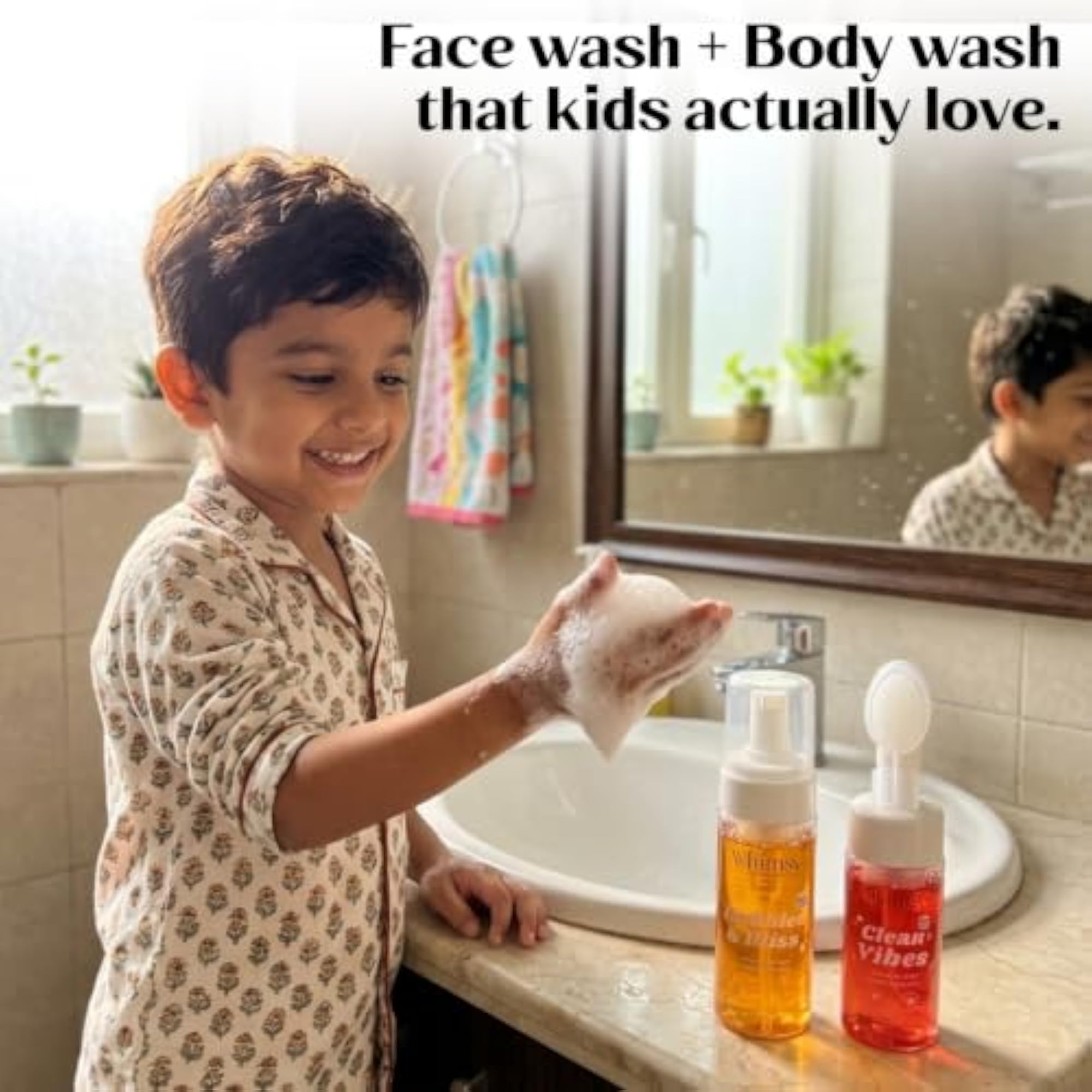Gentle Foaming Face Wash & Body Wash Combo for Kids