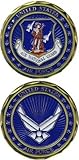 United States Military US Armed Forces Air Force Air National Guard Crest - Good Luck Double Sided Collectible Challenge Pewter Coin