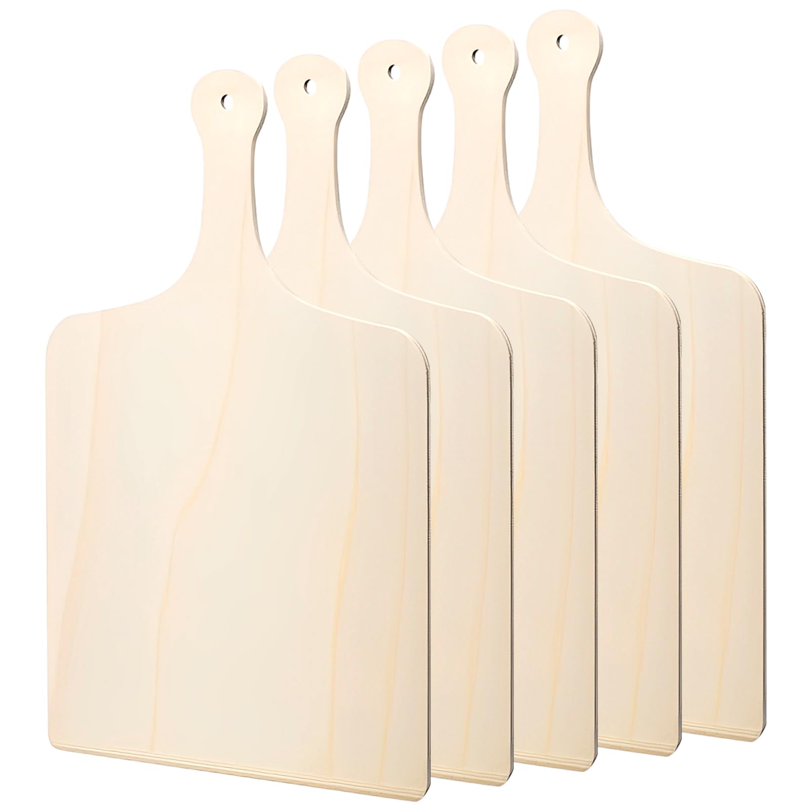 5 Stück Holz Pizzaschieber, 42 x 30cm Holz Pizzabrett Pizzaschaufel Pizza Schieber Pizzabretter Flammkuchenbrett Flammkuchen Bretter, Flammkuchenbretter für Hausgemachte Pizza und Brot