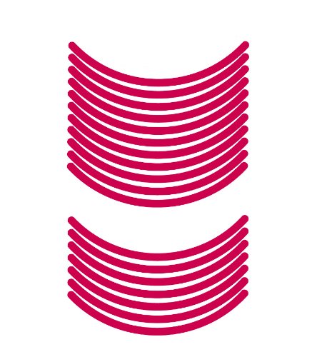 エムディーエフ リムストライプ ソリッドタイプ ピンク 10mm幅 12インチ RIM-10M-PK-12N