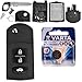 Autoschlüssel Funk Fernbedienung Austausch Gehäuse mit 3 Tasten + Rohling + Batterie kompatibel mit Mazda 2 DE 6 GH CX-7 ER MX-5 NC 3 BL 5 CR A