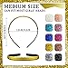 Blulu 10 Pcs Glitter Headband for Girls Toddler Kids Sparkle with Teeth Thin Wide Grad Headbands Girls DIY Non Slip Party Accessories Gifts for Toddler Women
