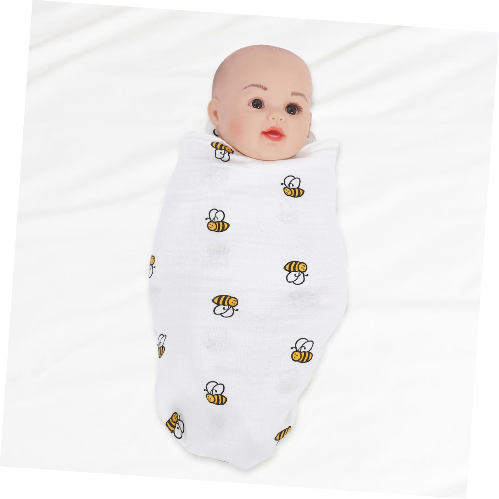 YeahiBaby Newborn Baby Infant Muslin Gauze Cotton Swaddle Blanket Wrapping (Littie Bee)