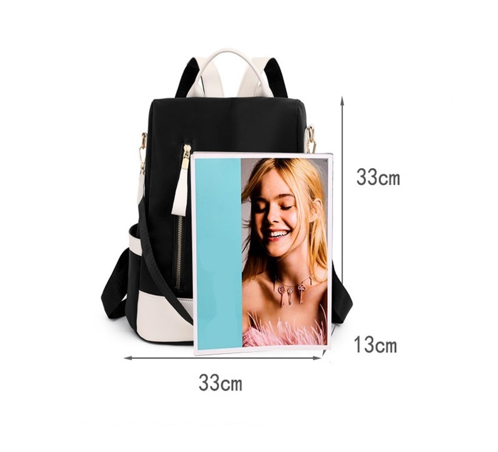Bolso de hombro para mujer, de gran capacidad, antirrobo, casual, mochila doble