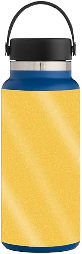 MightySkins - Piel brillante con purpurina para Hydro Flask de 32 onzas, boca ancha, caléndula sólida, acabado con purpurina protectora, duradera y