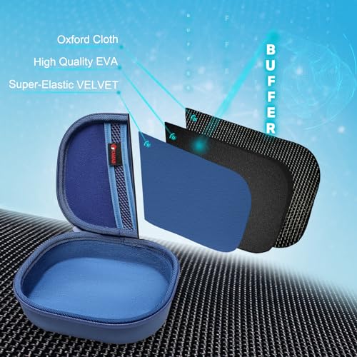 Image of XANAD Hard Case for Bose QuietComfort, QC Ultra, QC 45, QC 35, QC45 SE, QC SE or Skullcandy Crusher Evo, Hesh ANC, Hesh Evo, Crusher ANC 2, Crusher, Riff 2 Noise Headphones(Outer Blue+Inner Blue)
