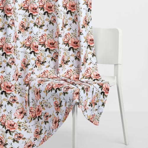Image of haus & kinder Digital Printed Cotton Door Curtain 7 Feet Long Pack of 2 Door Curtains, 7 Feet Curtain for Door (Romantic Bloom, Multicolor 130x213 CM)