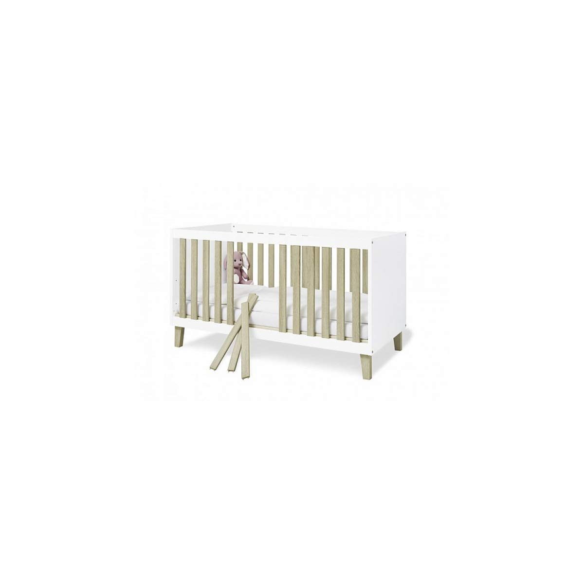 Pinolino Lumi breit Baby-Möbel-Set | 2-teiliges Sparset mit Kinderbett und Wickelkommode