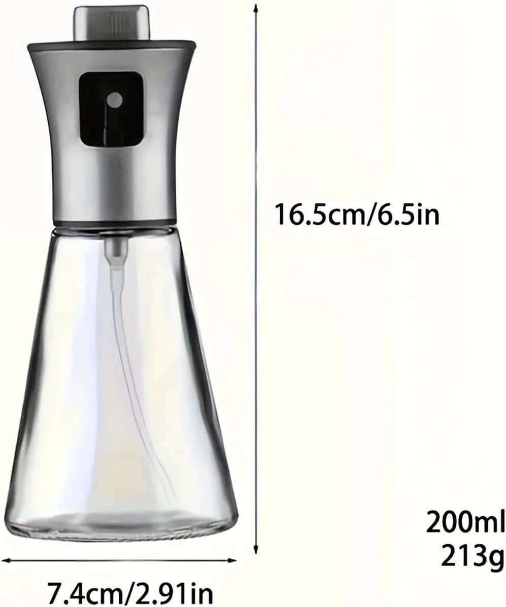 Oil Spray Bottle, 2pcs The Glass Oil Sprayer Is Equipped With A Nozzle, Has The Function Of Preventing Leakage, And Easy To Clean,for Salad Making, Baking