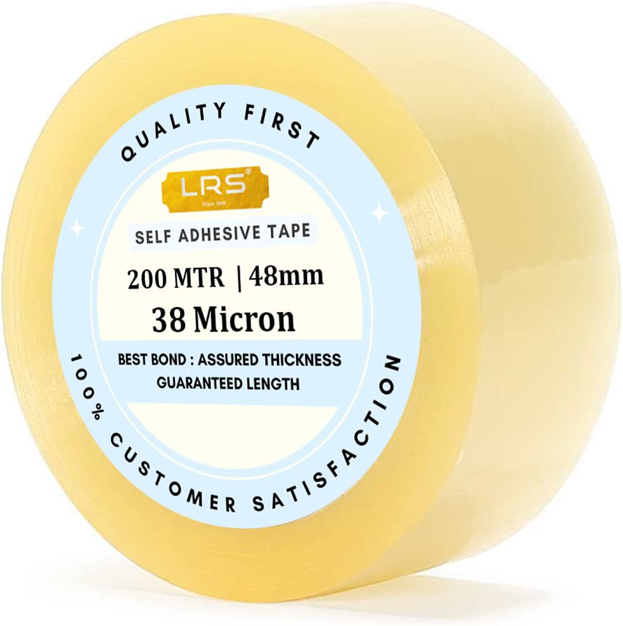 LRS Self Adhesive Transparent Cello Tape - 200 Meters in Length - 48mm / 2" Width - 6 Roll Per Pack - BOPP Industrial Packaging Tape for E-Commerce Box Packing, Office and Home use (B0B9XTCTB4) Amazon Price History, Amazon Price Tracker