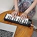 Mini MIDI Keyboard, 25 Key MIDI Controller for Beginner with Dual-Channel Keyboard, Knob, Joystick, Built-in MIDI Clock, LED Display