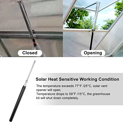 Jingou Greenhouse Vent Automatic Opener Solar Heat Sensitive, Automatic Roof Vent Opener Greenhouse Accessories Roof Vent Auto Opener, Greenhouse Window Opener Ventilation, Lifts 15 Lbs #TOP1