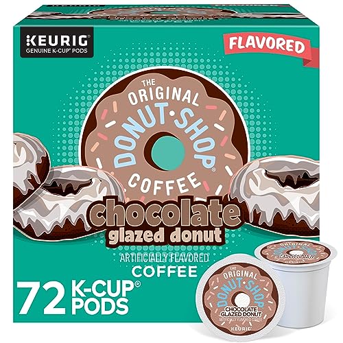 The Original Donut Shop Coffee Chocolate Glazed Donut Keurig Single-Serve K-Cup Pods, Medium Roast Coffee, 72 Count