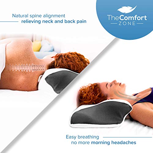 TheComfortZone Side Sleeper Pillow, Orthopedic Pillow, Neck Pillow for Neck pain, Memory Foam Pillow With Cooling Tencel… - Image 5