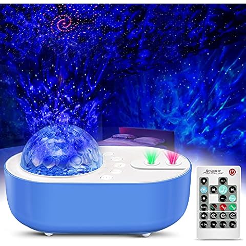 Night Light Star Projector Ocean Wave Sky Galaxy Lamp Led Lights for Bedroom with Bluetooth Music Speaker Remote Control 360°Rotating Sleep Soothing Color Ambiance Lamp for Kids Bedroom Decoration Cover