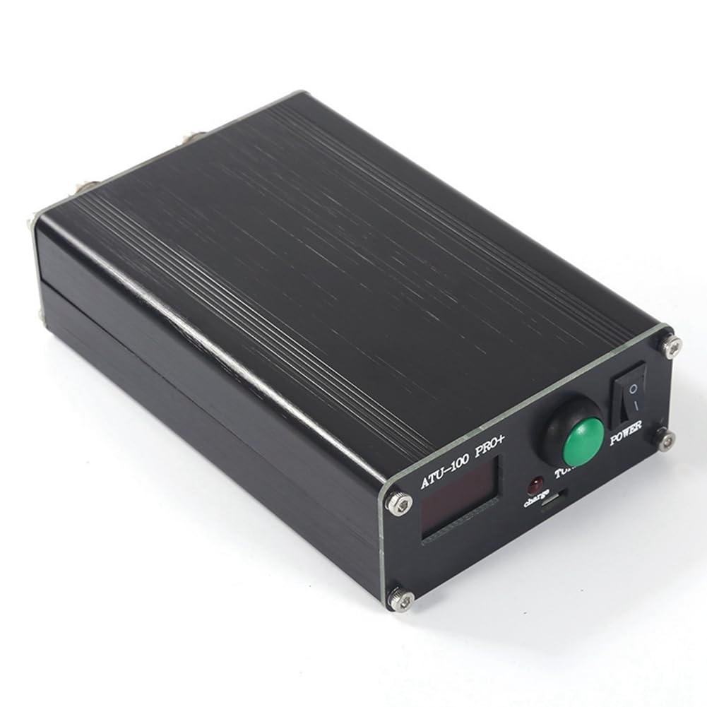 ATU-100 PRO+ Sintonizzatore D'Antenna Automatico 1.8-55Mhz Multifunzione Conveniente 0.96 Pollici Accordatore D'Antenna Nero Ricaricabile con