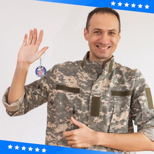 Image of Sureio 200 Pcs Thank You for Your Service Keychain, Veterans Gifts, Classic