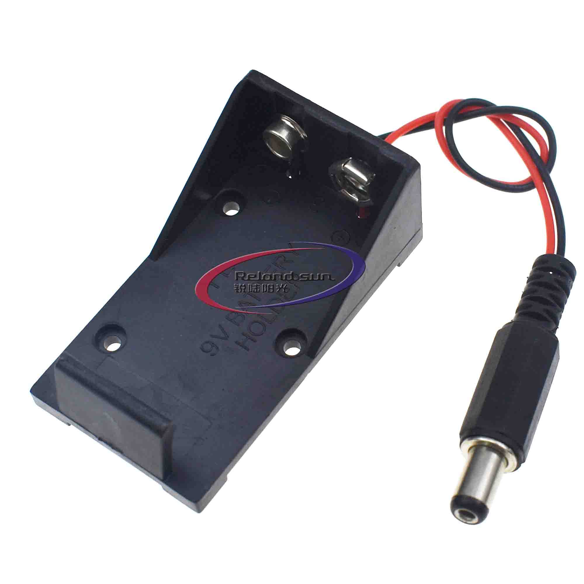 Reland Sung 9V Battery Holder Case Wire with Plug 5.5 * 2.1mm for Arduino AU