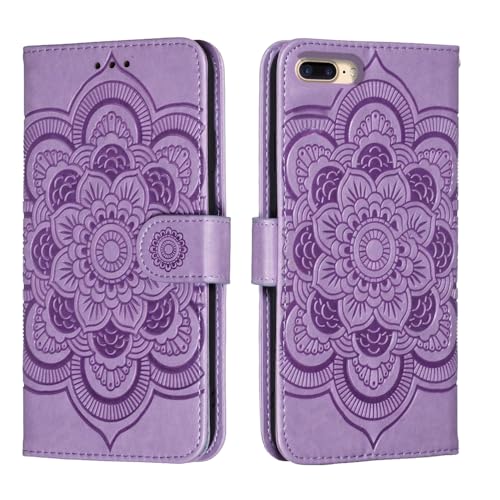 shingtomua for iPhone 6 Plus/6S Plus Case Wallet with Card Holder Kickstand Magnetic Soft Leather Flip Fold Case for iPhone 6 Plus/6 S Plus Cover (Purple, iPhone 6 Plus/6S Plus)