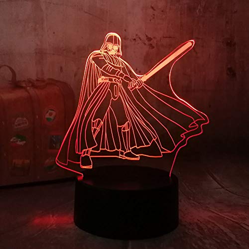 Preisvergleich Produktbild Weihnachtsgeschenk 3D Nachtlicht Heroic Abbildung Bunte Fernbedienung Touch Led Beleuchtung Kreative Nachttischlampe, Möbel Dekoration Kinder Geburtstagsgeschenk
