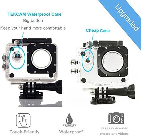 Miniatura 2 de TEKCAM Carcasa impermeable para cámara de acción, compatible con AKASO EK7000 V50 EliteApexcamRemali CaptureCamVemont, carcasa protectora