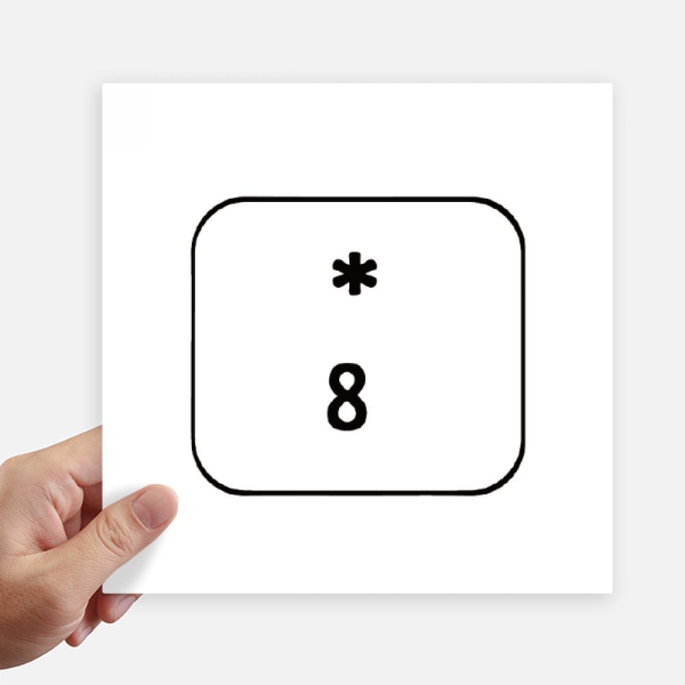 Stickers teclado símbolo 8 de 20cm adhesivos para maleta pared portátil y motobike DIYthinker