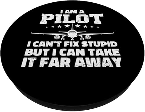 Miniatura 2 de Diseño piloto para hombres y mujeres, aviación, aviación, piloto, divertido, PopSockets intercambiables