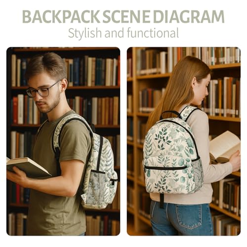 dhakalrlde Frog Playing Banjo Backpack for Travel Work School Sports Gifts, Durable Polyester Lightweight Camping Hiking Whimsical Forest Animal Backpacks Bookbag for Women Teen Girls, 15.7 Inch by dhakalrlde - Used condition - Image 4