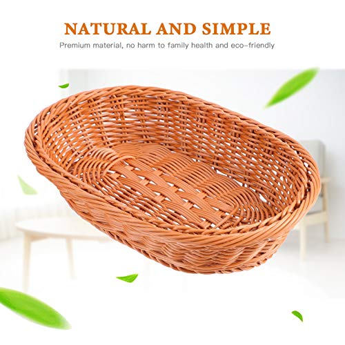 DOITOOL Organizador de vime de bambu natural com cesta de tecido, bandeja de frutas, legumes, bandej