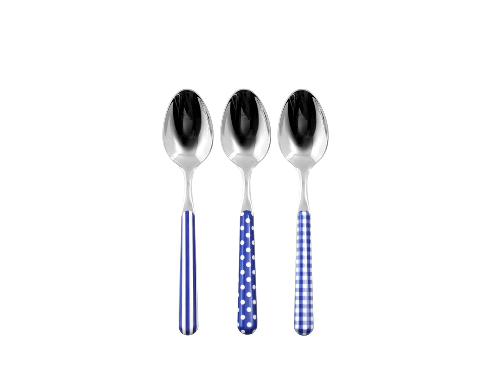 Home Provence Set 6 Cucchiaini Caffè in Acciaio Inox, Decoro Blu
