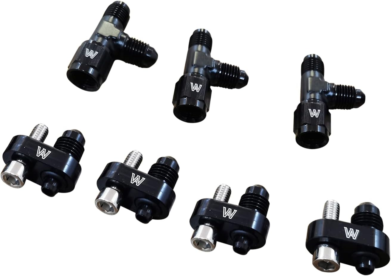 4AN Steam Vent Coolant Crossover Complete Kit for LS1 LS2 LS6 LM7 LS LSX Steam Vents, with Hardware and Hoses