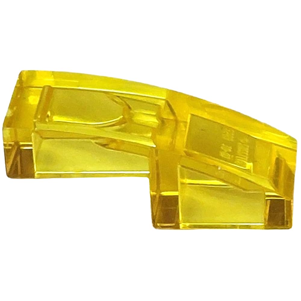LEGO Slope, Curved 2 x 1 x 2/3, Part 11477, Part 11477, Choose Your Colour (Trans-Yellow, 5, Bricks) โ image 1