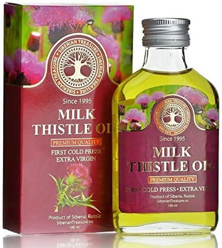 Siberian Milk Thistle Oil 100 Ml, Premium Quality, Extra Virgin, First Cold Press โ 3.4 Fl Oz