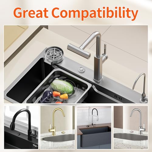 Image of Joinfworld Garbage Disposal Button Kit, Garbage Disposal Air Switch Kit Sink Top Switch for Garbage Disposal Brushed Nickel Stainless Steel LONG 2.6 inch Air Switch Button - UL Listed