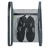 Shoe Dryer Bag, Sneaker Dry Net for Dryer, HoneyComber Mesh Bags with Zipper and Strap for Shoes, Laundry Reused Bag Tool, 15.7x13.8 Inches (1Pc Grey)